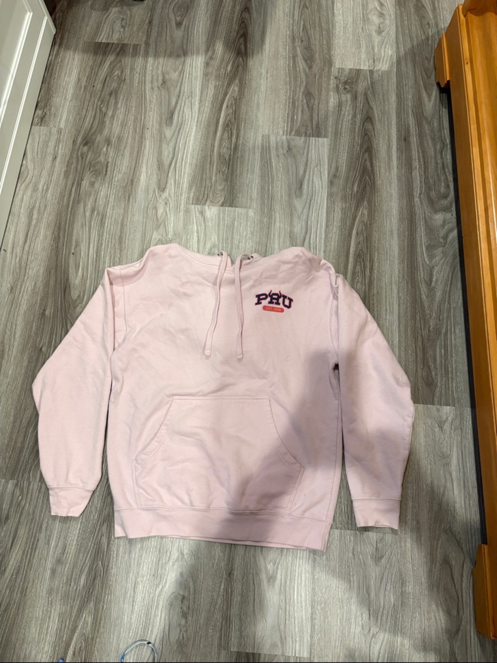 Light Pink Graphic Bryce Hall Hoodie with Chest Logo